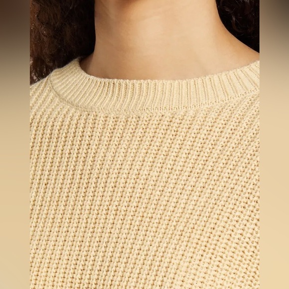 BP. Cleo Crop Crewneck Sweater in Tan Boulder size medium - Picture 6 of 8